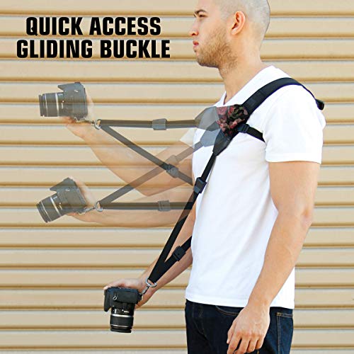 Usa Gear Camera Sling Shoulder Strap With Adjustable Neoprene, Safety Tether, Accessory Pocket, Quick Release Buckle - Compatible With Canon, Nikon, Sony And More Dslr And Mirrorless Cameras (Floral) #TOP3