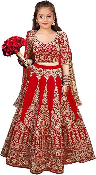 silk satin Semi Stitched Lehenga Choli 