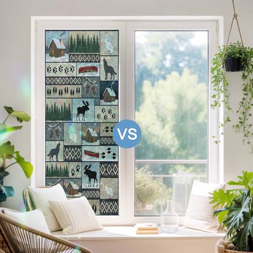 Vinilo decorativo para ventana 17.7x39.3 pulgadas gris miniatura 4