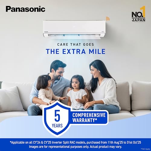 Image of Panasonic 1.5 Ton 3 Star Hot & Cold Inverter Split AC (Higher Airflow, -7~55 Deg. C Operation, Copper Condenser, 7in1 Convertible, 2-Way Swing, PM 0.1 Filter, CS /CU-EZ18BKYF, White)