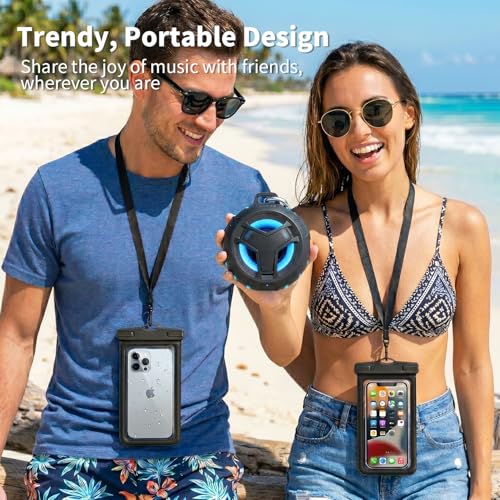 Image of EBODA Bluetooth Shower Speaker with Waterproof Phone Pouch, Gifts for Men