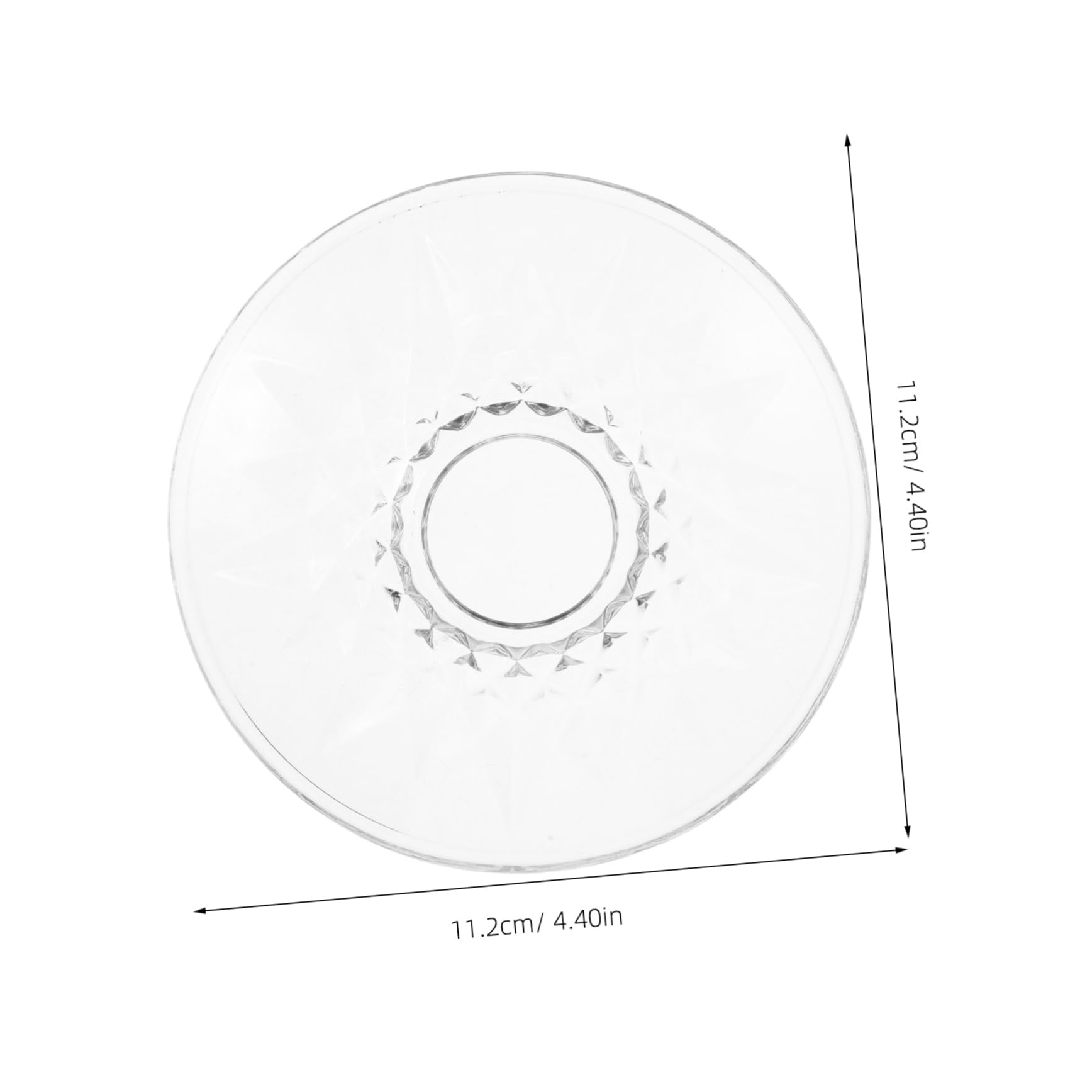 Unomor 4pcs Round Glass Tea Saucers Elegant Serving Plates for Tea Coffee Appetizers Desserts Compatibility Easy to Clean Stylish Transparent Design for Home Office