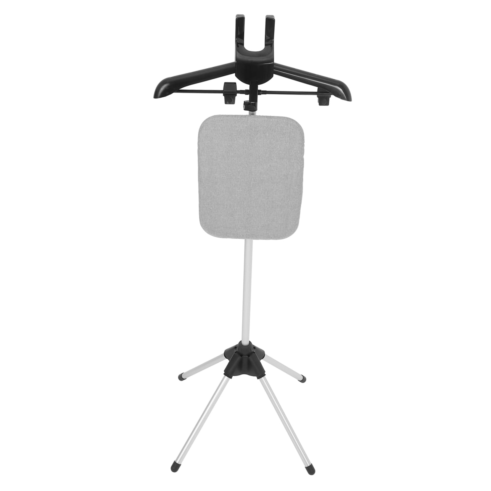 Cabilock Perchero de Vapor Plegable para Ropa Tabla de Planchar Integrada, Soporte Estable de Aleación de Aluminio y Base de Cuatro Patas, Adecuado para Planchado Vertical