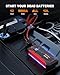 Jump Starter, 5000A Battery Jumper Starter Portable, Car Battery Jump Starter, Power Booster Pack 12V Lithium Jump Box with Jumper Cable and LED Lights (All Gas / 12L Diesel Engines)