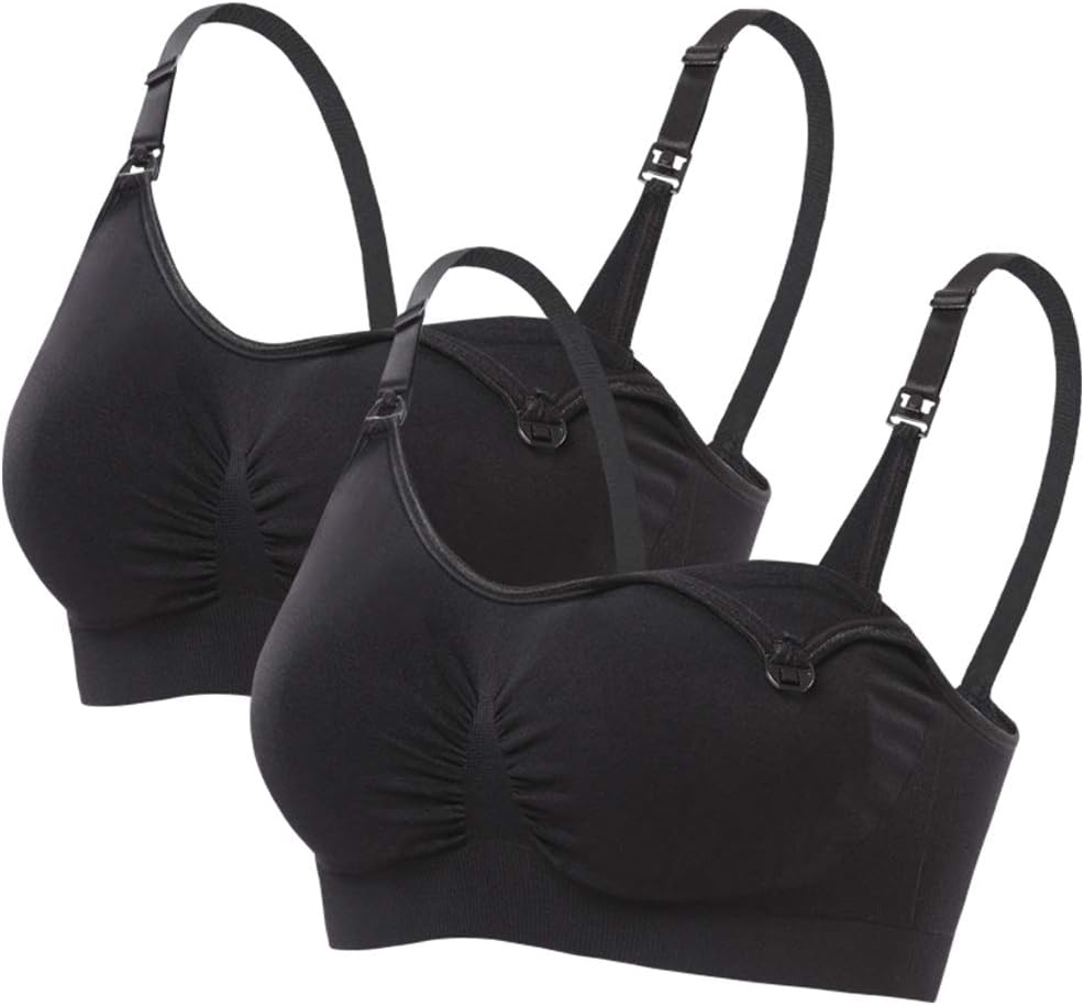 Nursing Bra,Full Bust Seamless Nursing Bralette Maternity Breastfeeding Bras with High Elasticity and Width Adjustable