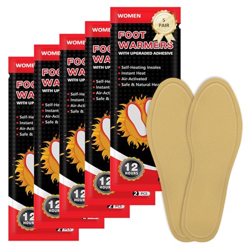 5 Paires Semelles,Semelles Chauffantes,Thermiques Pieds Hommes et Femmes,Utilisation Quotidienne à Domicile,Idéal pour journées en extérieur et...