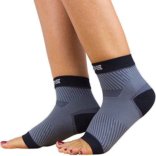 Ultimate Plantar Fasciitis Compression Sleeves (Pair) - Relieve Plantar Fasciitis Pain, Arch Support - Lightweight Brace, Foot Sleeve, Open Toe