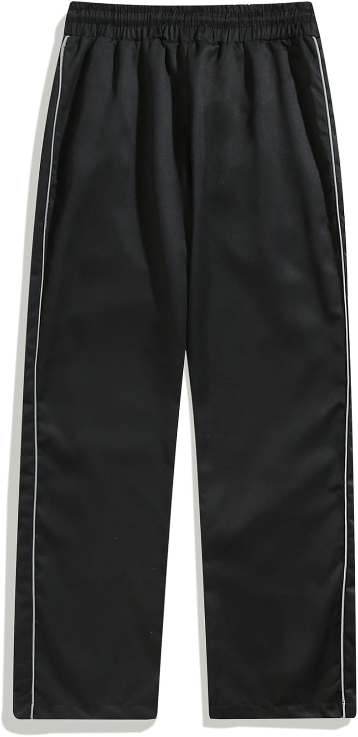 Yimoon Men's Parachute Pants Y2k Baggy Sweatpants Drawstring Wide Leg Casual Pants Streetwear - Image 5