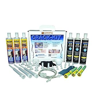 ATC - Epoxy Concrete Crack Kit - Wall, Floor, Foundation, Basement, Repair Kit, Complete with Carrying Case!