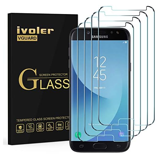 ivoler [Pack de 4] Verre Trempé Compatible avec Samsung Galaxy J5 2017, Film Protection en Verre trempé écran Protecteur vitre