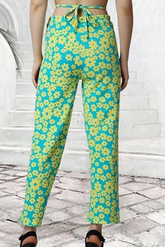 Image of POPWINGS Formal Casual Solid Trousers for Women || Work Trousers for Women || Pull On Trousers for Women || High Waist Women Trousers for Summer