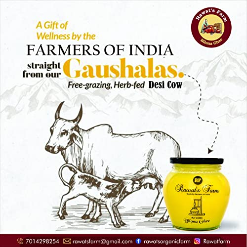 Image of Rawat's Farm A2 Vedic Bilona Cow Ghee 5000 ml Steel Dolchi | Curd Churned Bilona Ghee | Government Laboratory Passed | 100% Natural | Immunity Booster | Good for Heart |