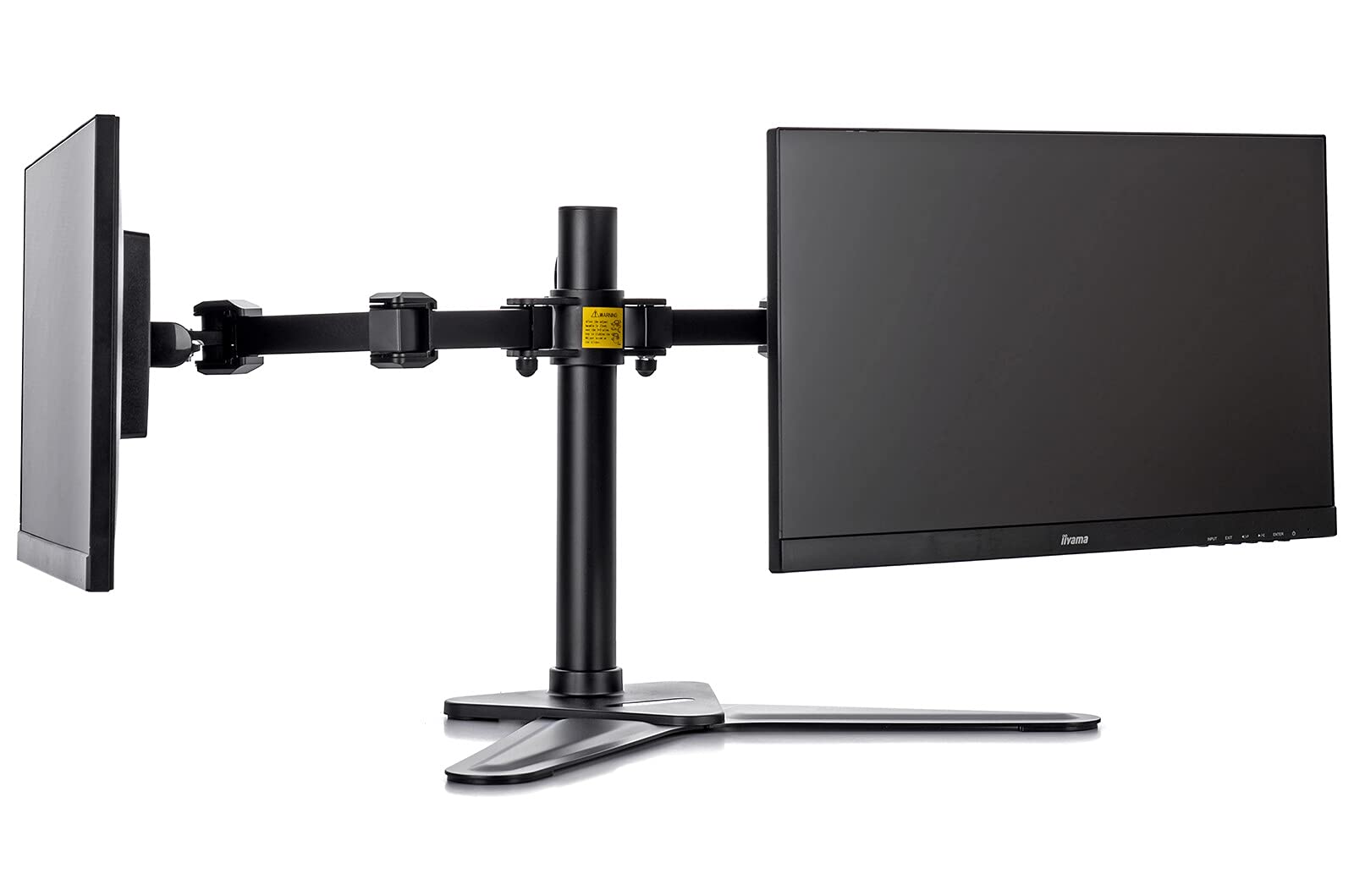 iiyama DS1002D-B1 Staffa per Doppio Monitor con Piastra d'Appoggio, per Monitor Fino a 30 Pollici, Fino a 10kg x Monitor, Nero