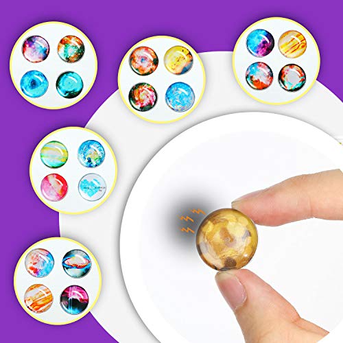 Frienda 80 Pieces Ceramic Magnets for Craft Fridge Refrigerator Magnets with Transparent Glass Cabochons Round Disc Ferrite Ceramic for DIY Fridge Craft Making Magnet with Adhesive Backing image 5