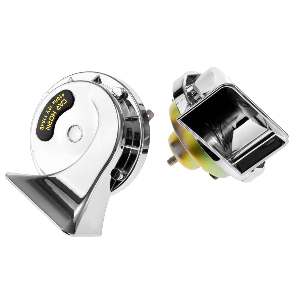 Bocina Moto Juego de bocina de caracol de aire de 2 piezas 12V 4A Tono dual Coche Barco Camión Sirena Caracol gemelo Bocina Coche