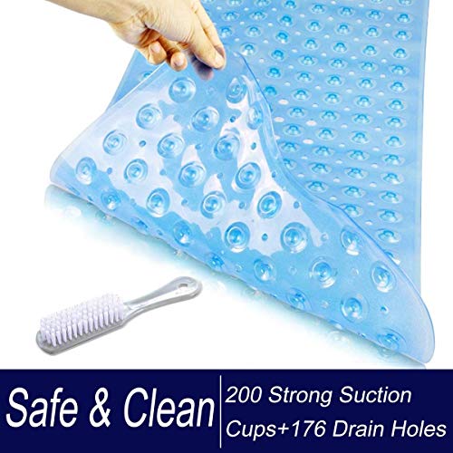 Hito-Goods Badmat, badmatten, antislip, schimmelbestendig, extra lange douchemat met zuignap voor badkamer, badmat… - Image 3