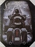 DGA Day of The Dead Ride or Die Biker Stretched Wood Frame Canvas Wall Art 12x16 Inches - Stairway to Heaven