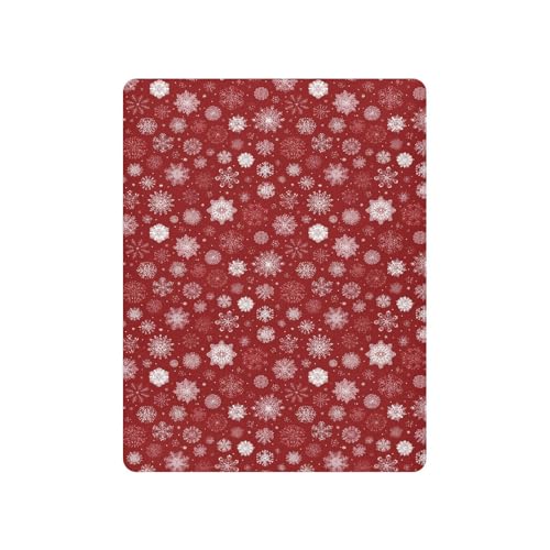 Image of Crib Sheet Breathable Soft Crib Mattress Sheet for Baby Toddler Boys Girls Fitted Crib Sheet Fit Standard Crib Mattress 39 x 27 Inch Red Christmas Snowflakes