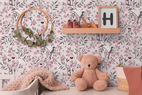 A.S. Création Lilly & Luis Non-Woven Wallpaper with Little Flowers in Multicolour, Pink, Purple - Image 2