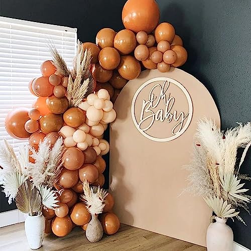 Image of 50 Pcs Retro Balloons Made of Strong Rubber (Retro Orange)