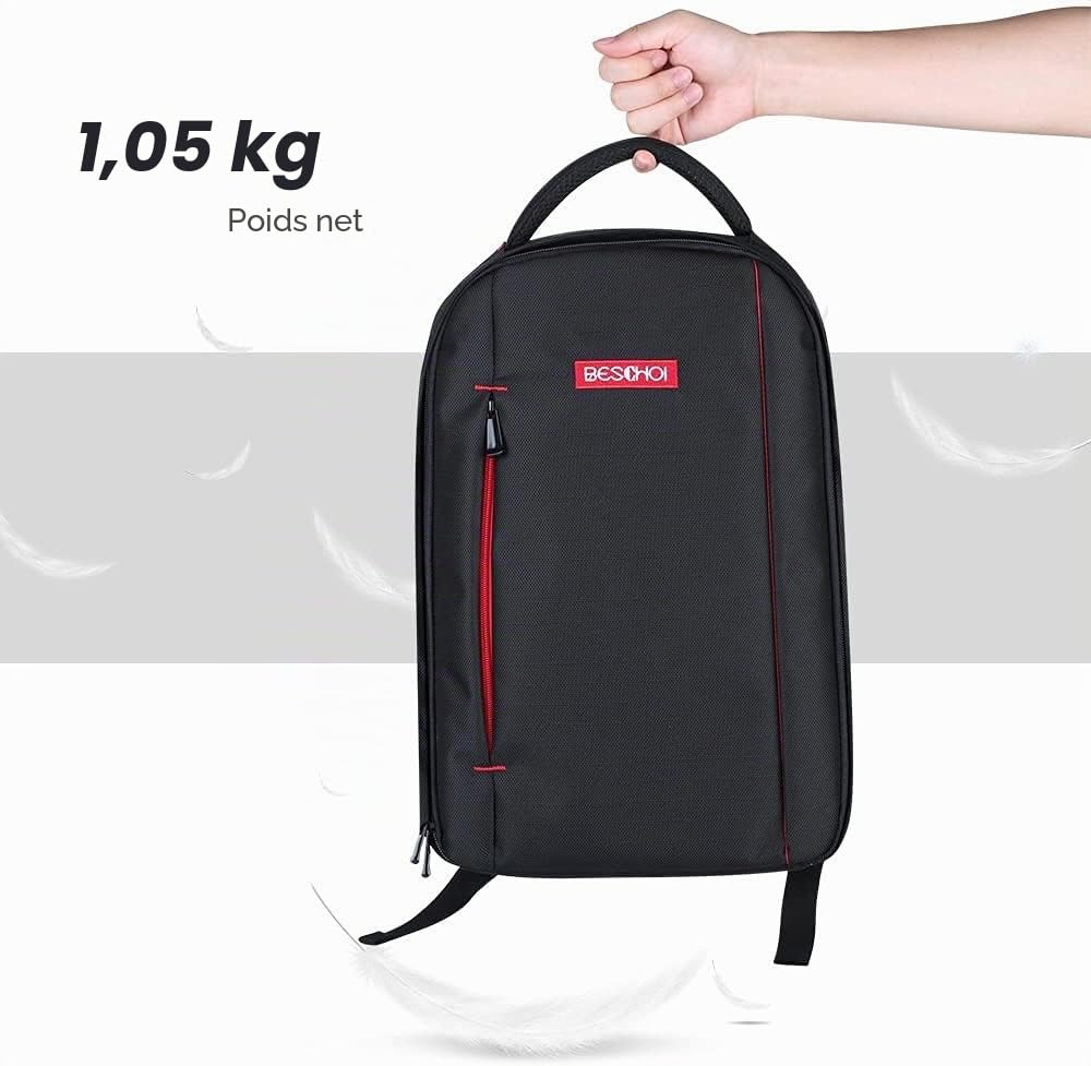 Beschoi Sac à dos étanche pour appareil photo reflex numérique Sony Canon Nikon Olympus SLR/DSLR Appareil photo et objectifs et accessoires Noir (grand format)
