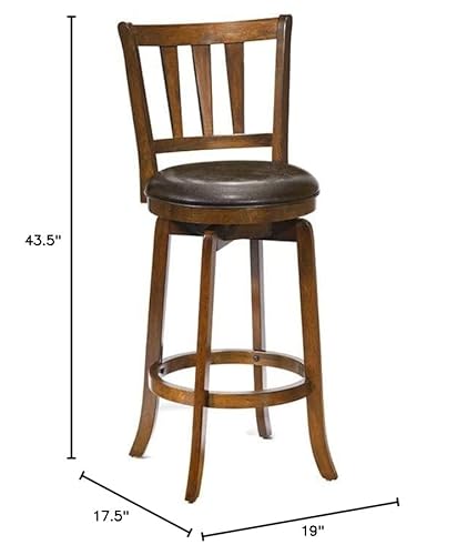 Hillsdale Presque Isle Swivel Stool, Bar Height, Cherry #TOP2