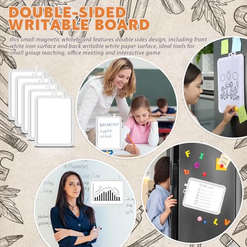 Tableau blanc magnétique effaçable à sec petit format double face pour enfant et étudiant - 5