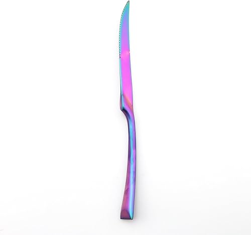 jashii 20-Piece elegante moderno y utensilios de conjuntos de Set de cubiertos  iridiscente cubiertos de lujo  Set de vajilla de acero inoxidable