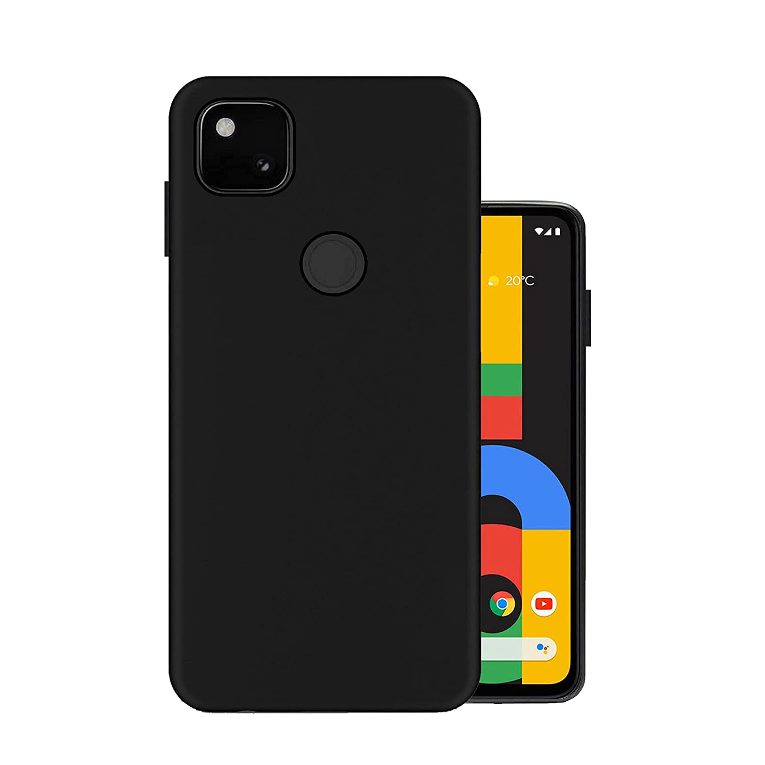 Thin Fit Soft Silicone Durable Drop Protective Back Cover for Google Pixel 4a - Black (B09GMKX7HM) Amazon Price History, Amazon Price Tracker