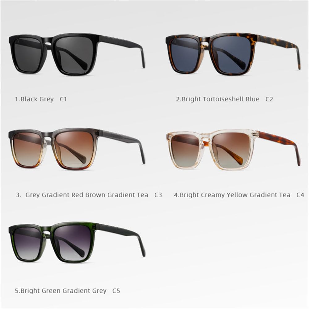 Occhiali da sole eleganti da donna e da uomo, polarizzati UV400, con montatura in acetato, occhiali da sole da campeggio, da esterno, per feste, occhiali da sole