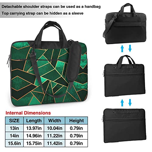 Bolso portátil geométrico negro y oro AMAZWI 13-15.6" miniatura 3