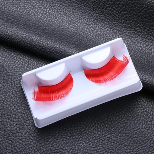 FRCOLOR Artificial Eyelashes, Coloured Eyelashes, Thick, Lashes, Artificial Long False, Party - Image 2