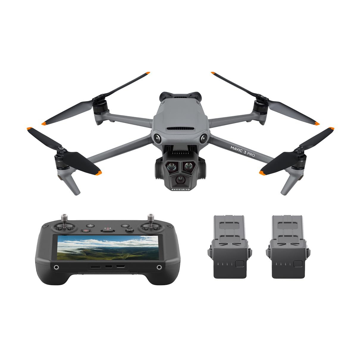 DJI Mavic 3 Pro Fly More Combo with DJI RC Pro, 4/3 CMOS Hasselblad Camera, 3 Flight Batteries, Charging Hub, ND Filters Set, 4K Camera, MOIAT Certified - UAE Version with Official Warranty Support