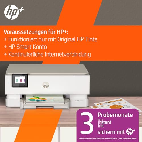 HP Envy Inspire 7220e Multifunktionsdrucker, Tintenstrahldrucker, 3 Monate gratis drucken mit HP Instant Ink inklusive, HP+, Drucken, Scannen, Kopieren, Fotodruck, DIN A4, WLAN, Airprint – Bild 5