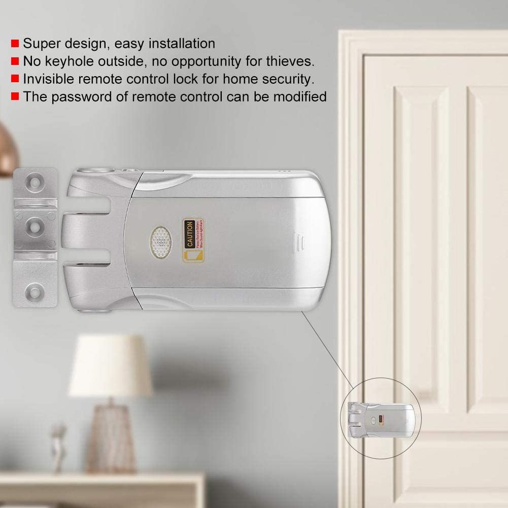 Serrure Porte Interieure, Serrure de Porte avec Télécommande sans Fil WiFi Intelligente Serrure Connectée Porte Entrée Serrure de Porte Électrique sans Clé Télécommande/Déverrouillage du Téléphone