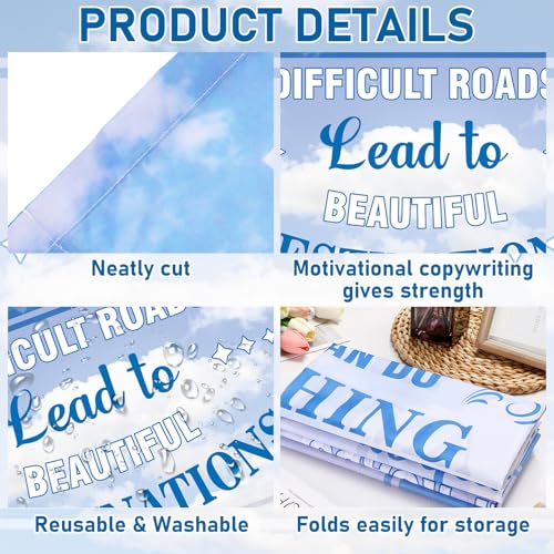 Image of VIHOSE 4 Pcs Fluorescent Light Covers for Ceiling Lights 4 x 2 ft Motivational Magnetic Light Covers Inspirational Classroom Filters for Classroom Office Home Kitchen(Cloud)