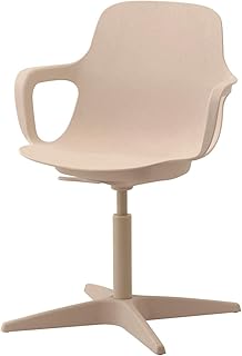 Silla giratoria ODGER 68x68 cm blanco/beige