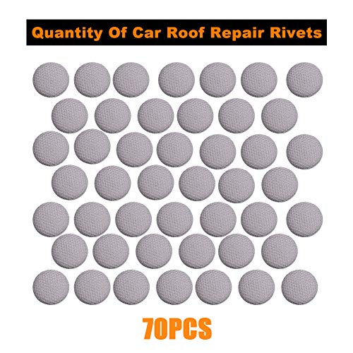 Niteguy 70Pcs Car Roof Headliner Repair Button, Auto Roof Snap Rivets Retainer Design For Car Roof Flannelette Fixed,With Installation Tool And Fit All Cars(Grey Grid)… #TOP1