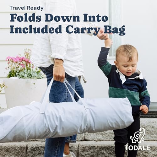 image for Todale Baby Playpen - 79 x 70 in, Gray - Foldable & Collapsible Plaype