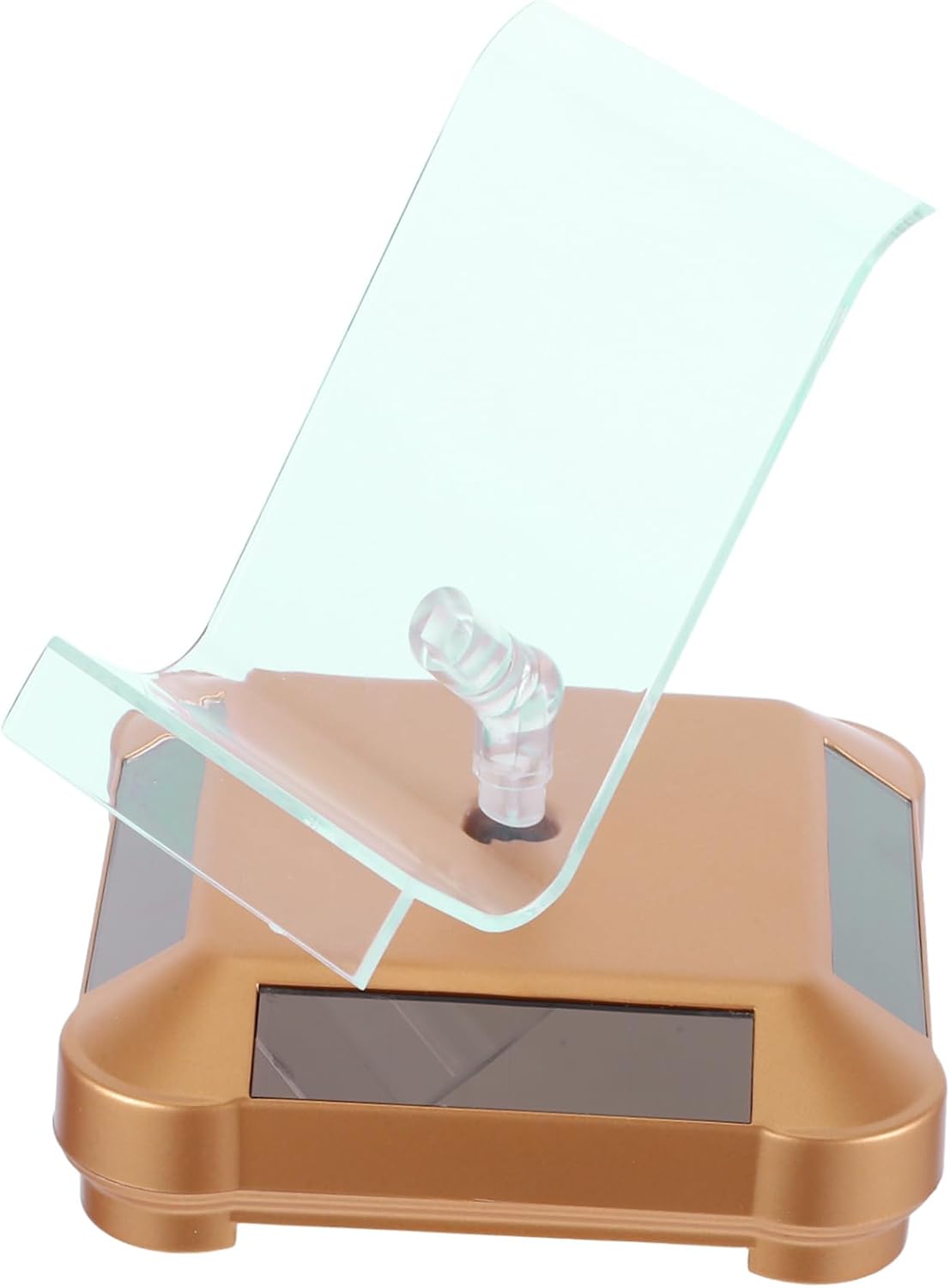 Cabilock 360Degree Solar Powered Motorized Rotating Display Stand for Jewelry Watches Phones Showcase for Malls Trade Shows and Exhibitions Neat Tidy Presentation