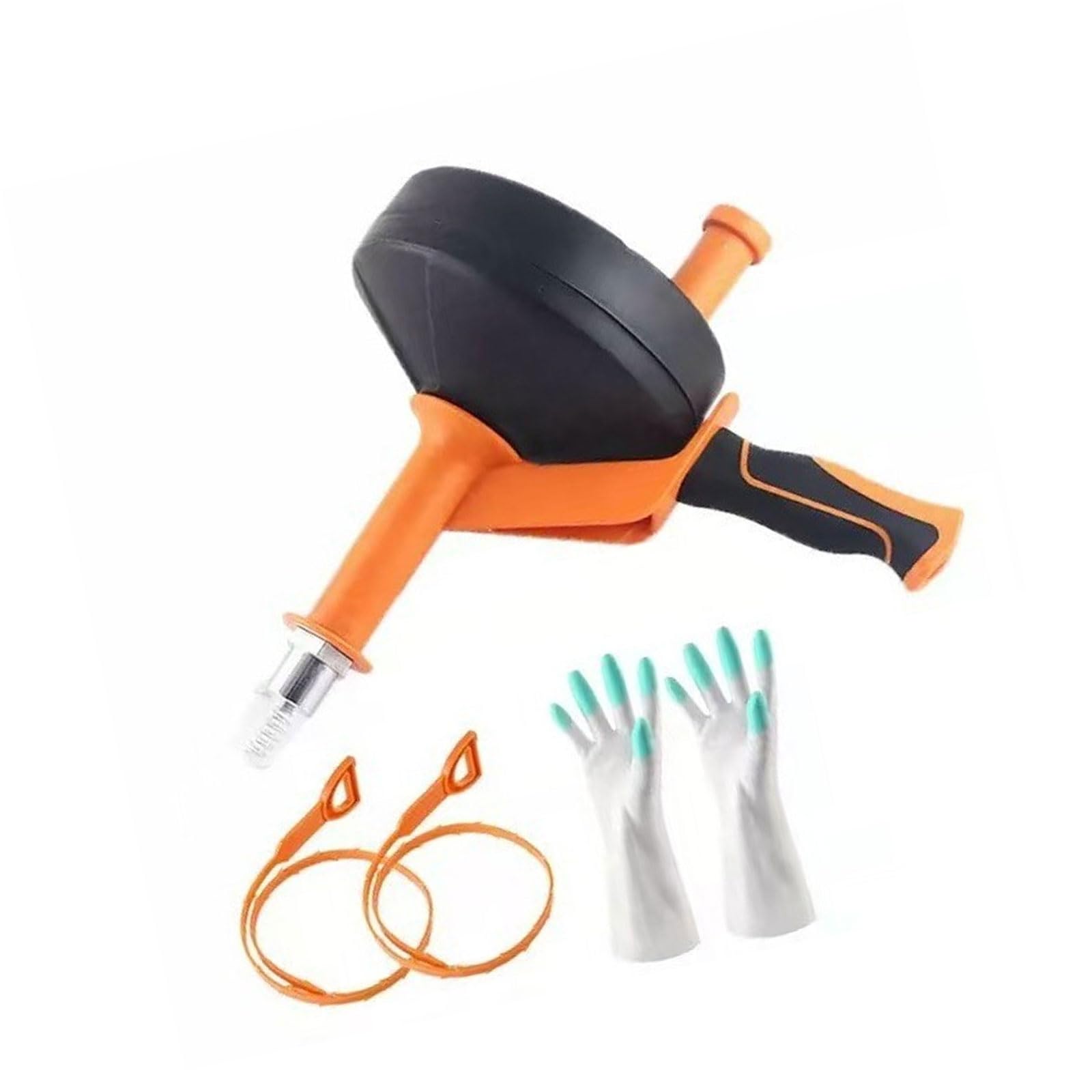 Kaeltsyn MultiPurpose Hand Crank Pipe Snake Tool Unclogs Shower Drain Bathtub Sink and Toilet Efficient Spring Mechanism Ergonomic Grip Hand Powered Pipe Dredger Tool