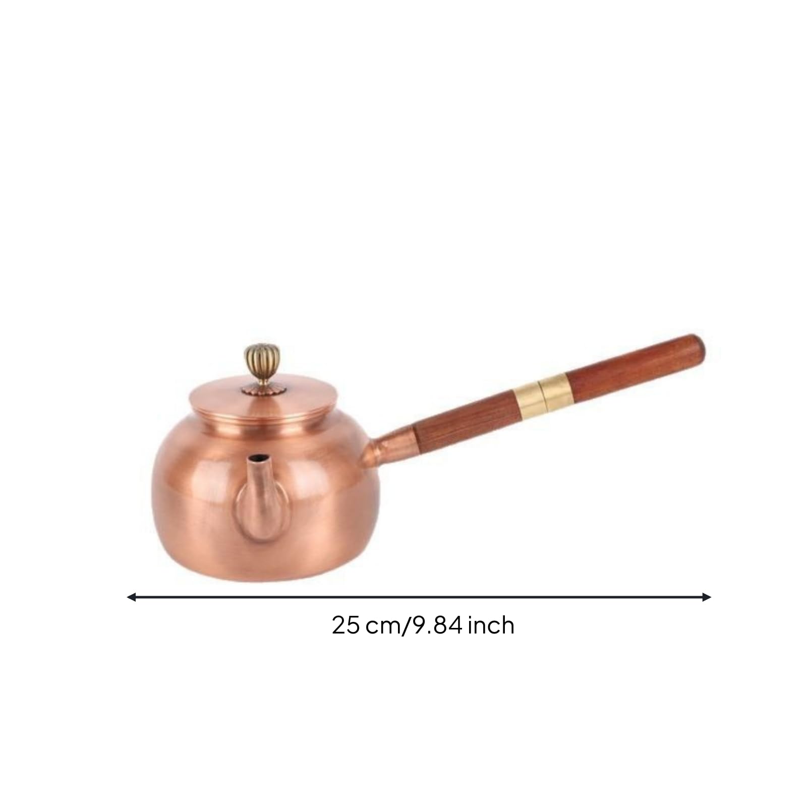Tetera Cobre Tetera con Mango Compacto Hervidor para Aficionados Al Té, Cocina, style to 4