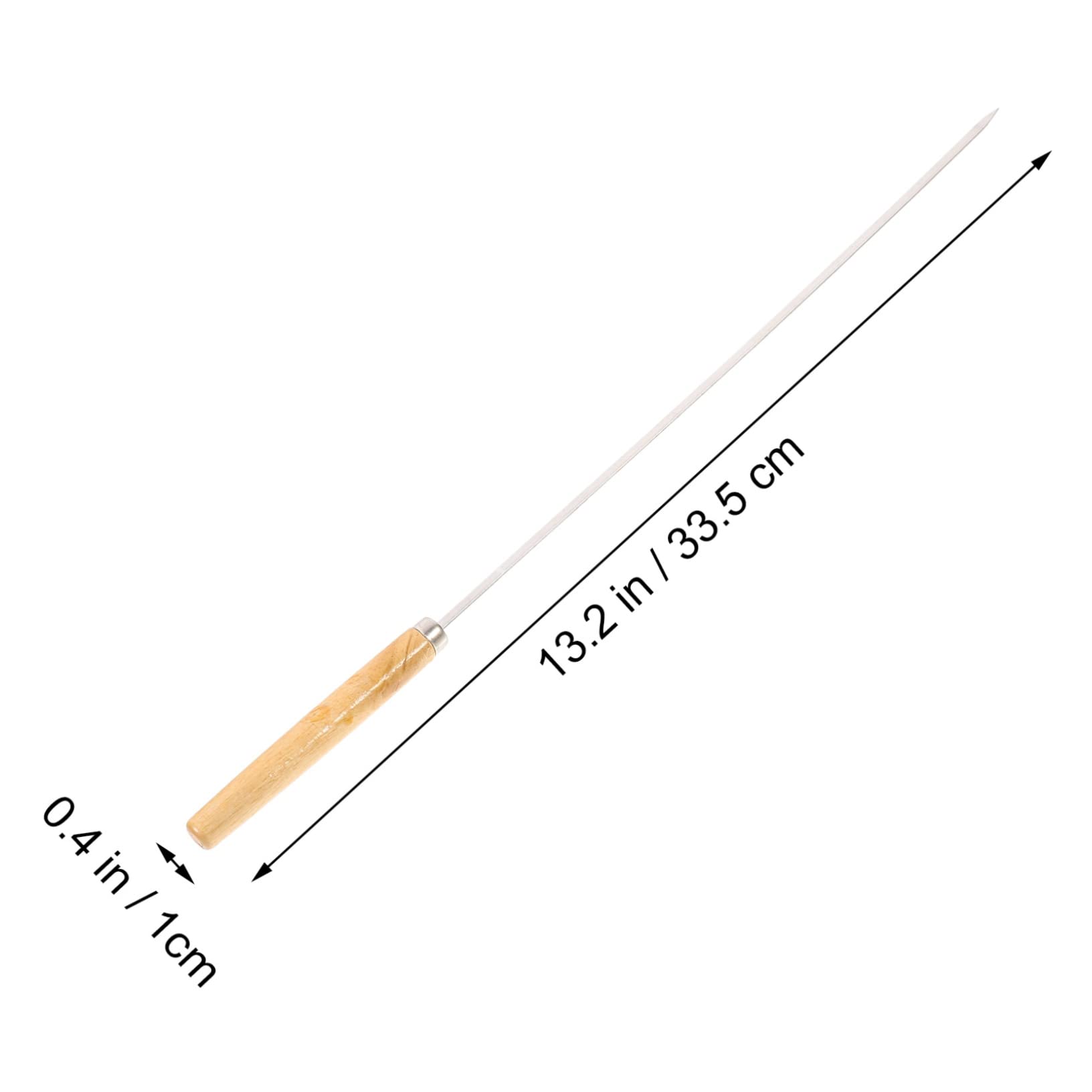 DECHOUS 20Pcs Stainless Steel Barbecue Skewers with Handles Durable Grilling Sticks for Bbq Party and Outdoor Cooking Convenient and Safe Bbq Accessories