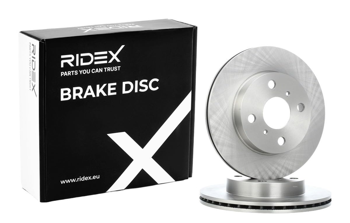 RIDEX 82B0402 2x Disco freno Anteriore senza viti/bulloni Compatibilità con TOYOTA Yaris Hatchback P13