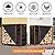 GREENER 4ft Firewood Rack Cover-600D Oxford Fabric Heavy-duty Waterproof Wood Rack Cover for Firewood,Weather Protection PVC Coating Log Rack Cover for Outdoor&indoor Firewood Cover(48*24*42",Black)