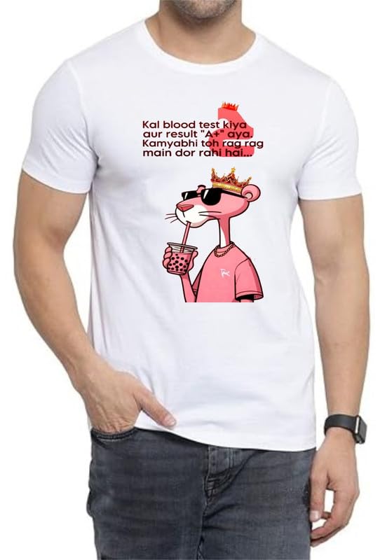 Blood Test White Men Round Neck T-Shirt-picture-22