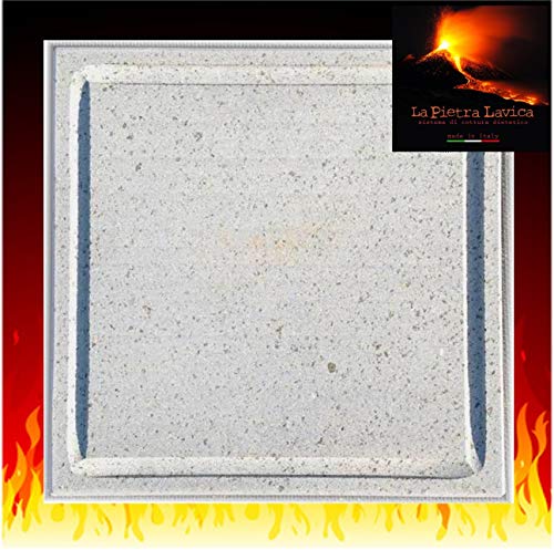 GRILLSTONE Grillplatte, Pizzaplatte Lava Maße 30 x 30 x 2 cm Cover