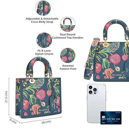 Lavie X Payal Singhal Limited Edition Women's Anarmor Small Box Satchel| Ladies Purse Handbag 3