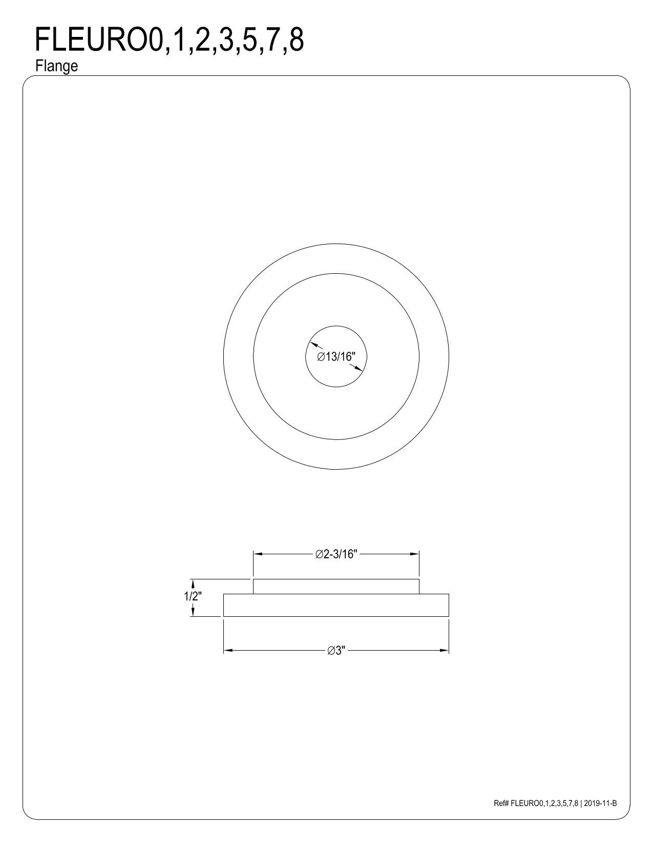 Kingston Brass FLEURO0 Manhattan Heavy Duty Round Solid Cast Brass Shower Flange, Matte Black