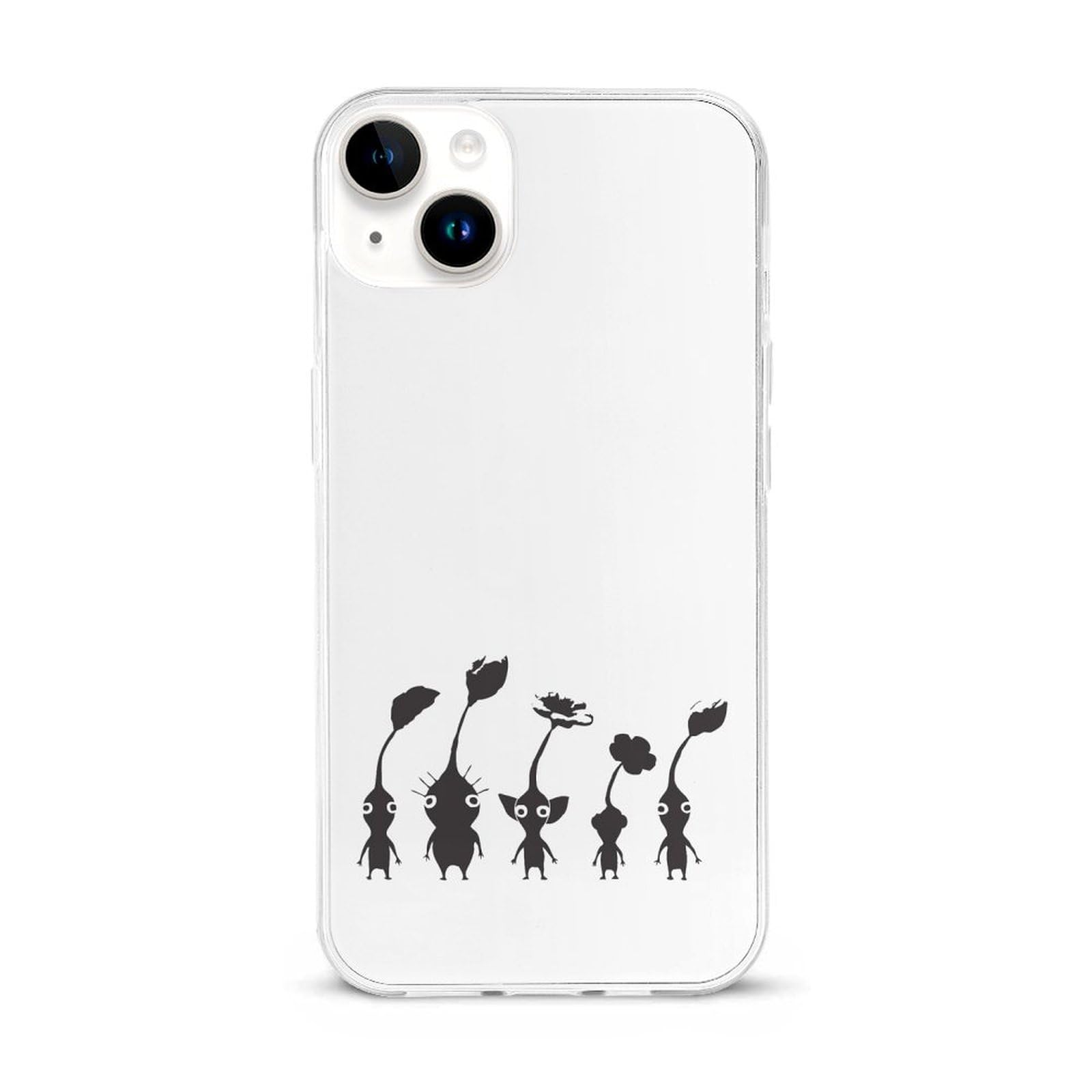 Amazon.co.jp: iPhone 15 Plusケース 1 ピクミン（白黒） iPhone 15